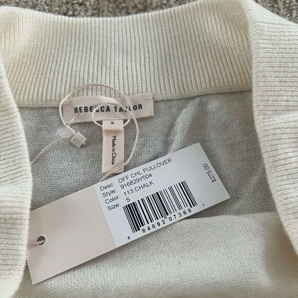 Rebecca Taylor Cream Off The Shoulder Sweater - Picture 5 of 5